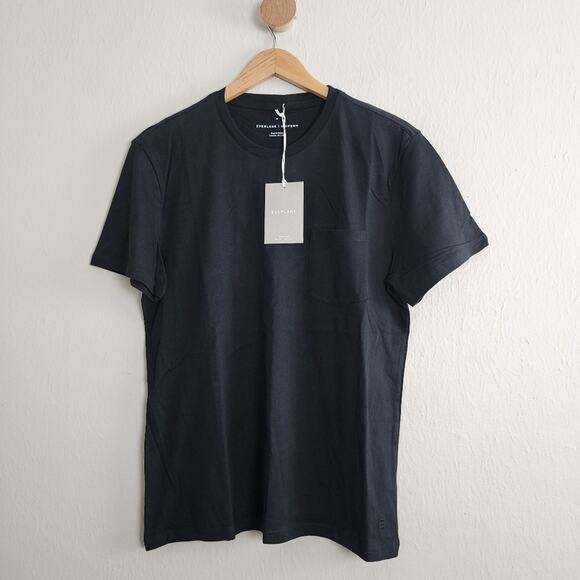 Everlane The Organic Cotton Pocket Tee Black Men's Size Medium NWT Uniform - Picture 1 of 8